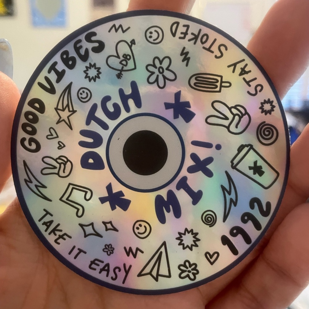Dutch Bros Holographic Sticker - Good Vibes